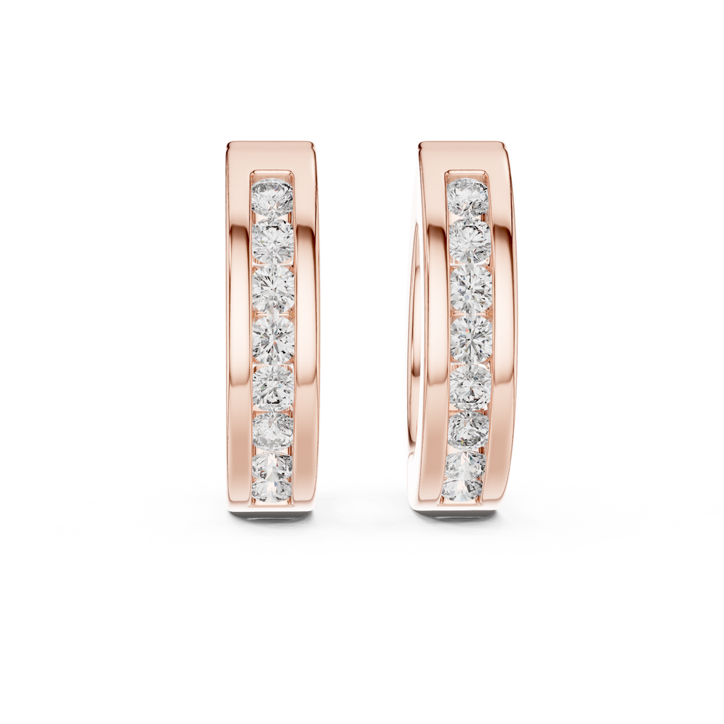 Aurelia Slim Pavé Lab Grown Diamond Hoop Earrings