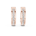 Aurelia Slim Pavé Lab Grown Diamond Hoop Earrings