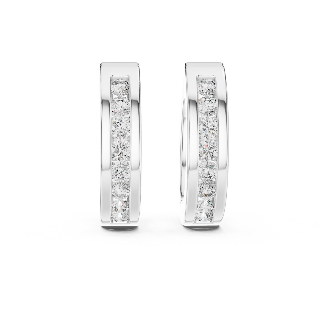 Aurelia Slim Pavé Lab Grown Diamond Hoop Earrings