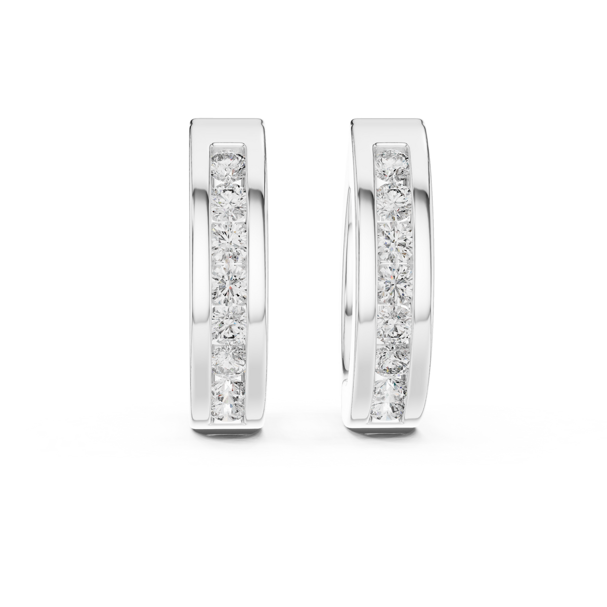 Aurelia Slim Pavé Lab Grown Diamond Hoop Earrings