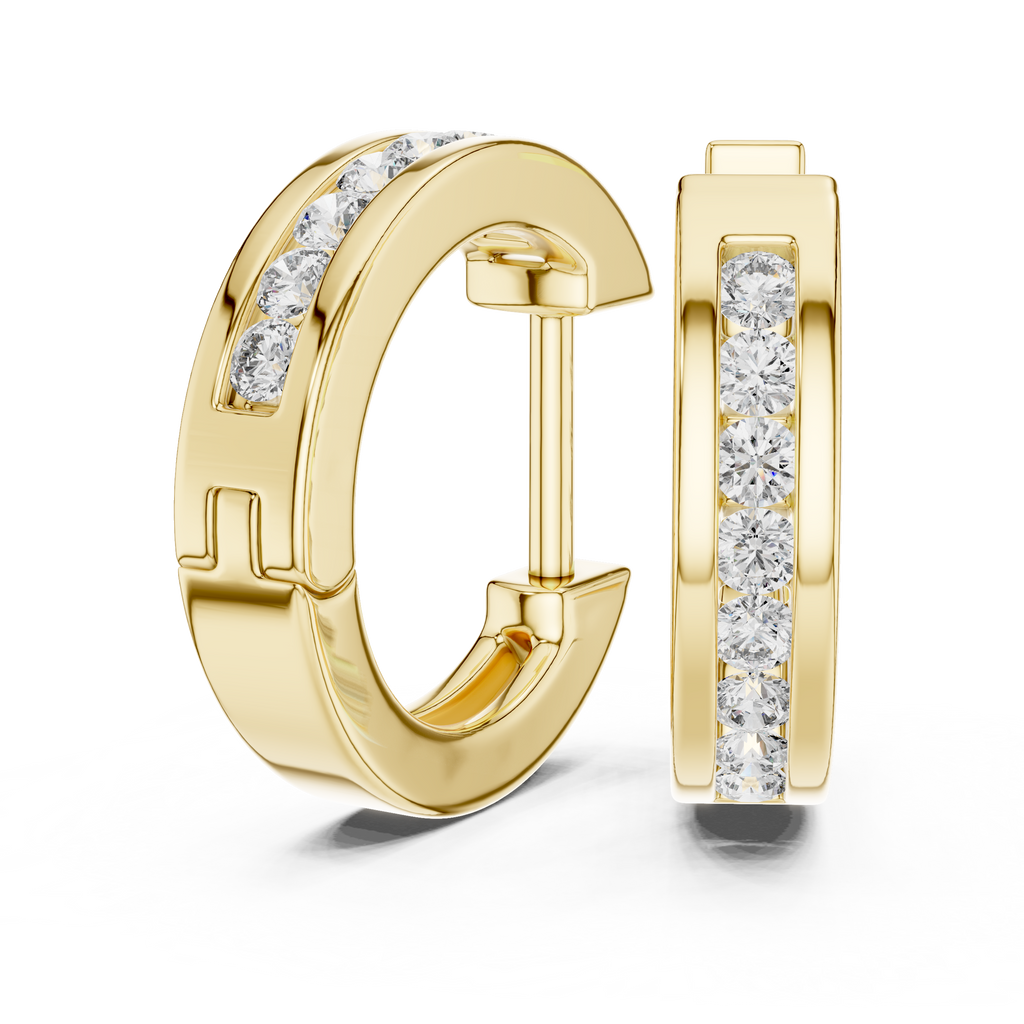 Aurelia Slim Pavé Lab Grown Diamond Hoop Earrings