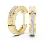 Aurelia Slim Pavé Lab Grown Diamond Hoop Earrings