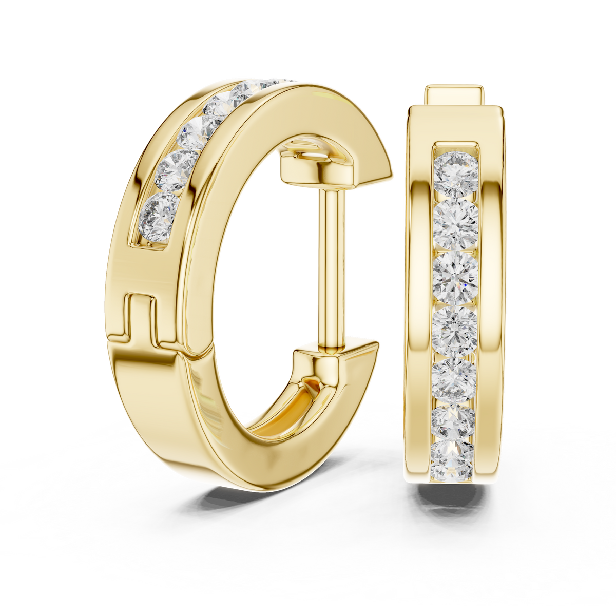 Aurelia Slim Pavé Lab Grown Diamond Hoop Earrings