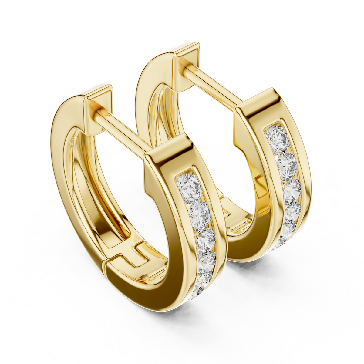 Aurelia Slim Pavé Lab Grown Diamond Hoop Earrings