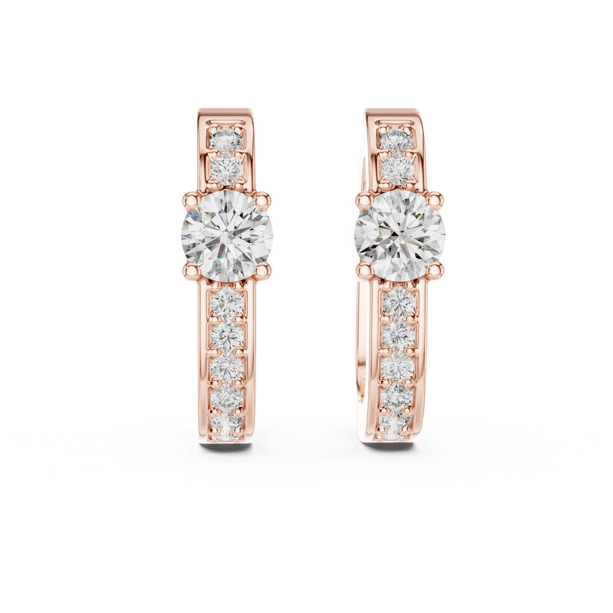 Valeria Radiant Bar Lab Grown Diamond Drop Hoop Earrings