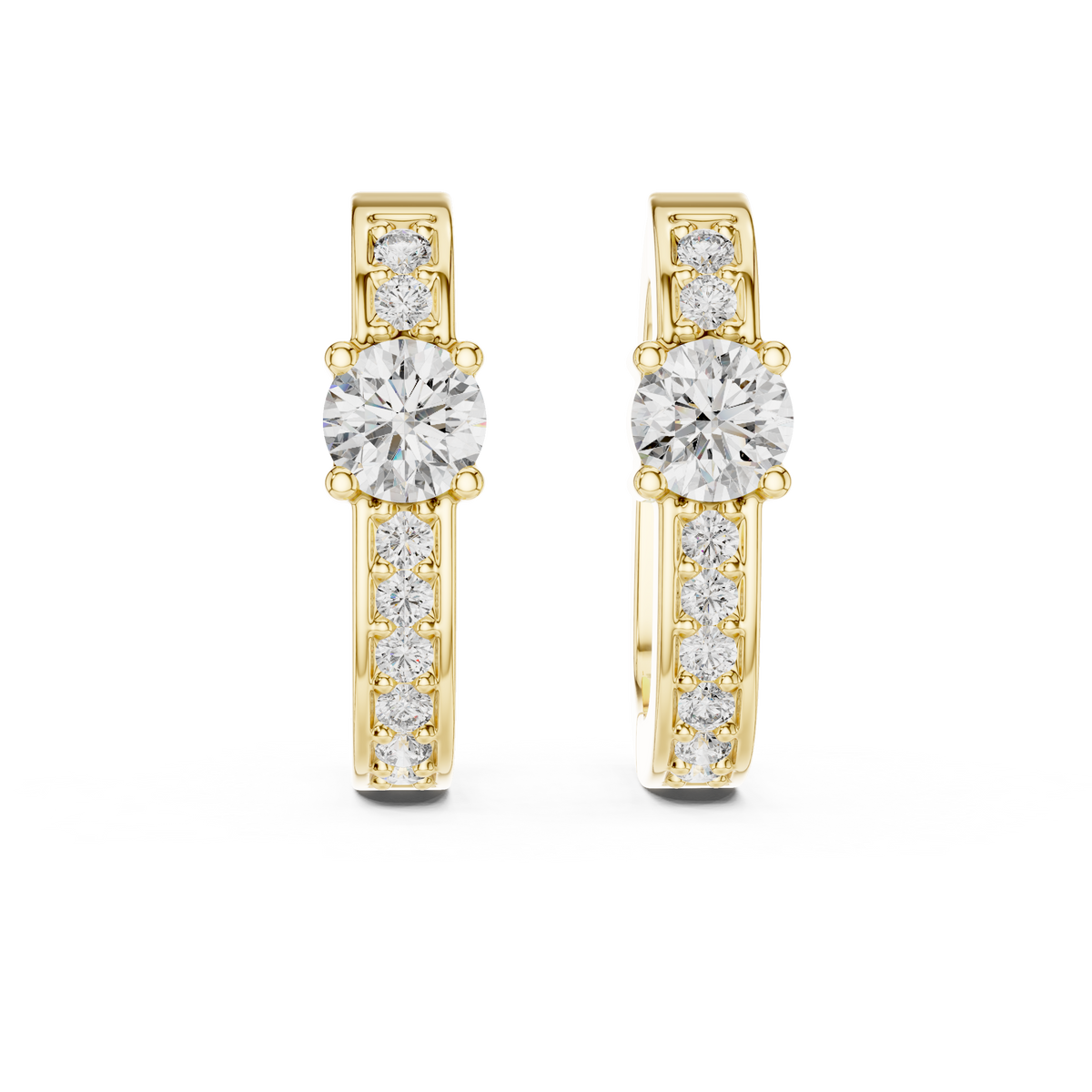 Valeria Radiant Bar Lab Grown Diamond Drop Hoop Earrings