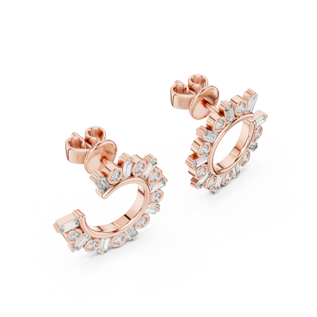 Stylische Diamant-Creolen – Brillante Diamant-Ohrringe