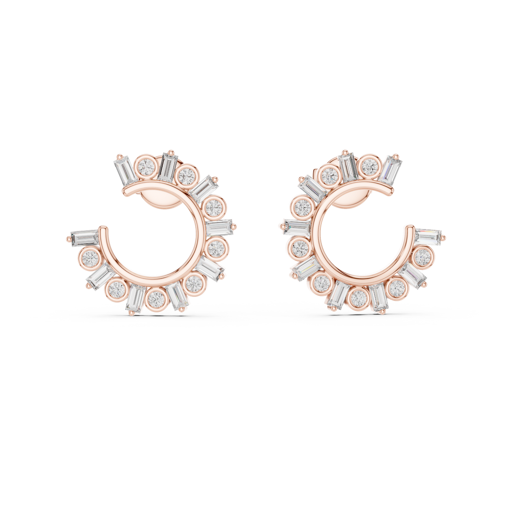 Stylische Diamant-Creolen – Brillante Diamant-Ohrringe