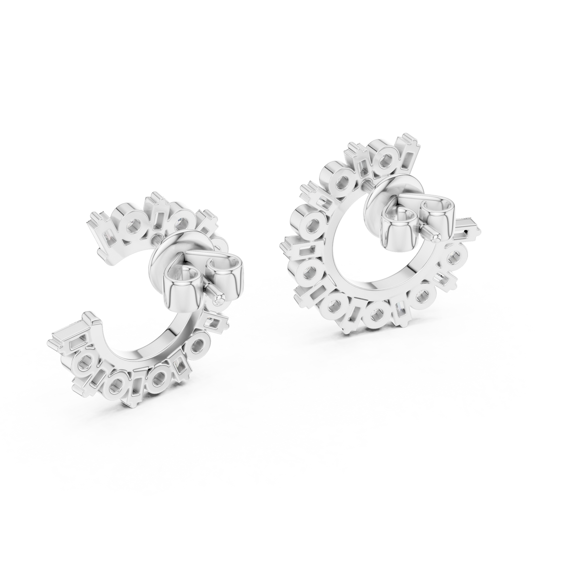 Stylische Diamant-Creolen – Brillante Diamant-Ohrringe