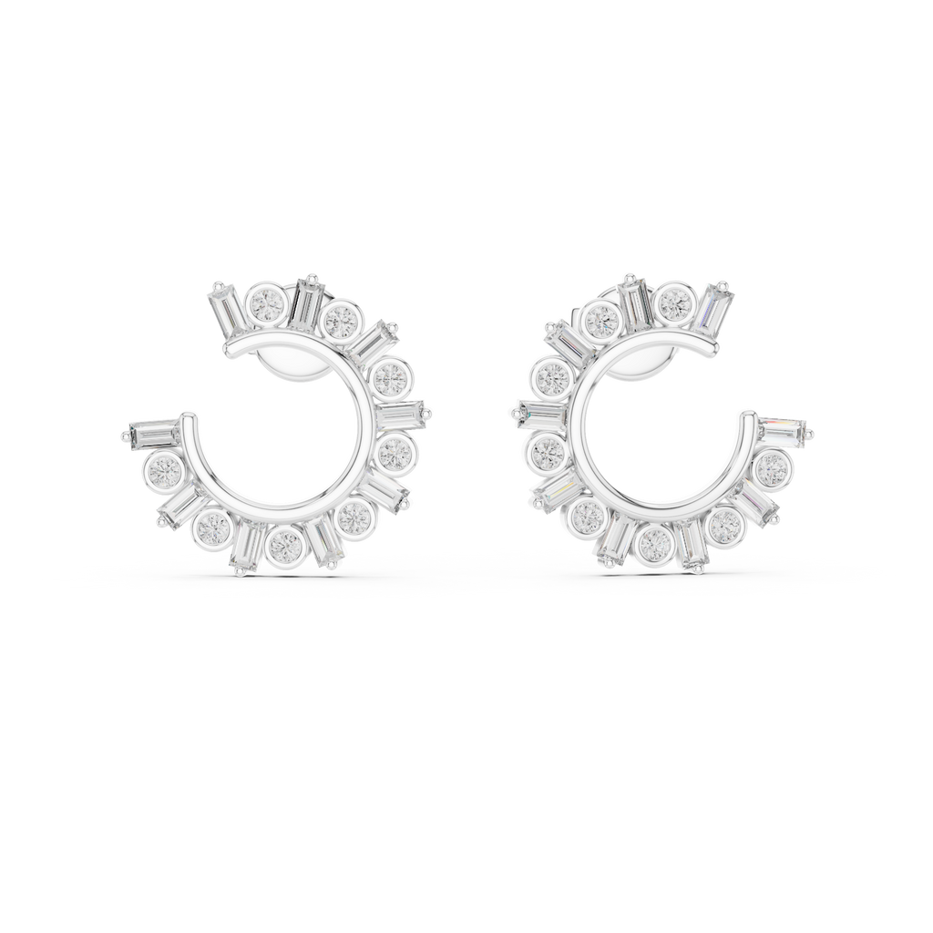 Stylische Diamant-Creolen – Brillante Diamant-Ohrringe