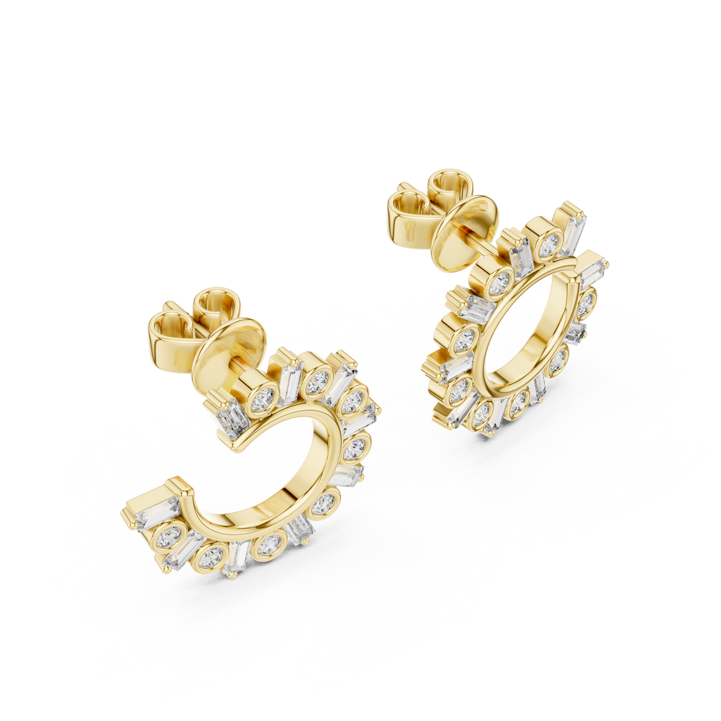 Stylische Diamant-Creolen – Brillante Diamant-Ohrringe