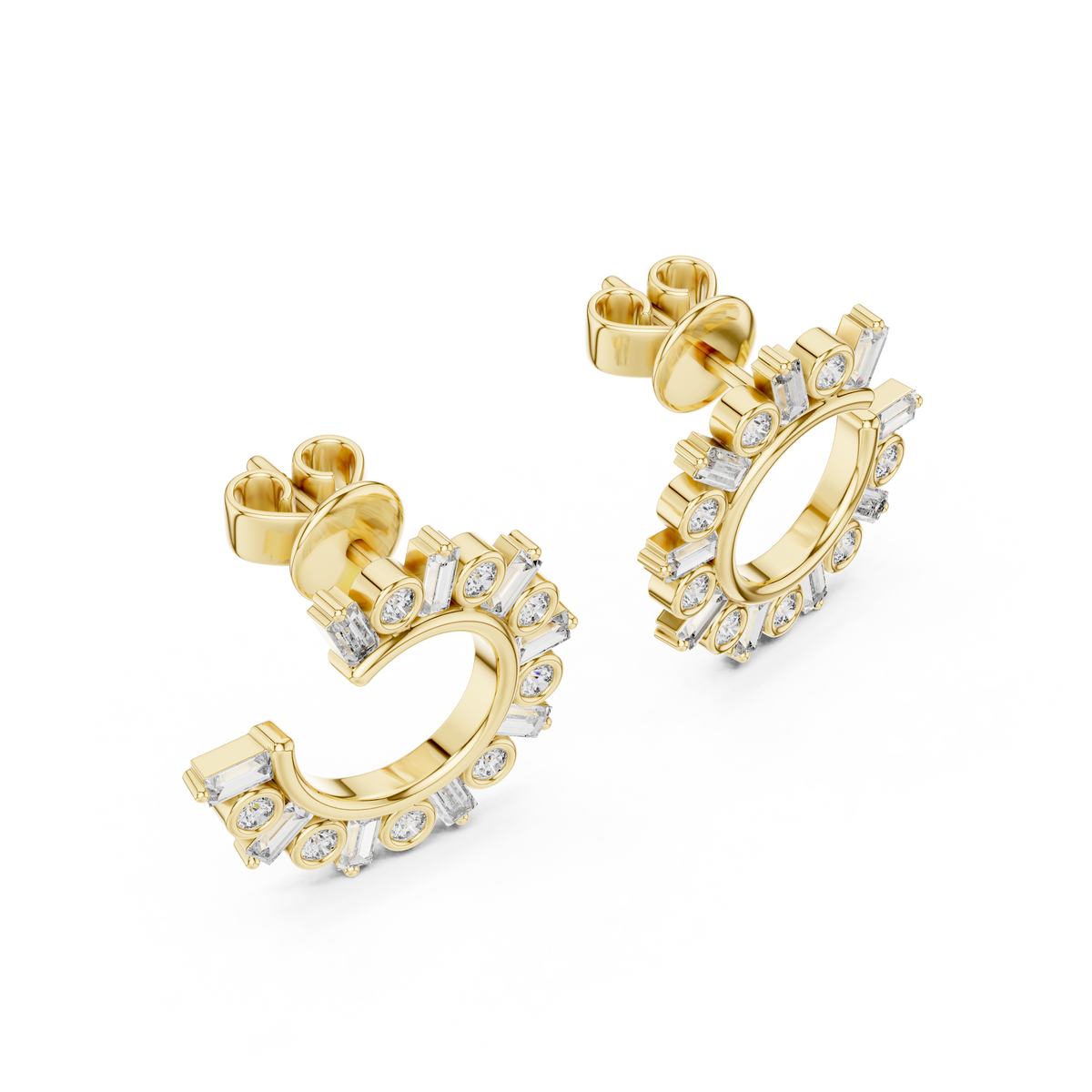 Stylische Diamant-Creolen – Brillante Diamant-Ohrringe