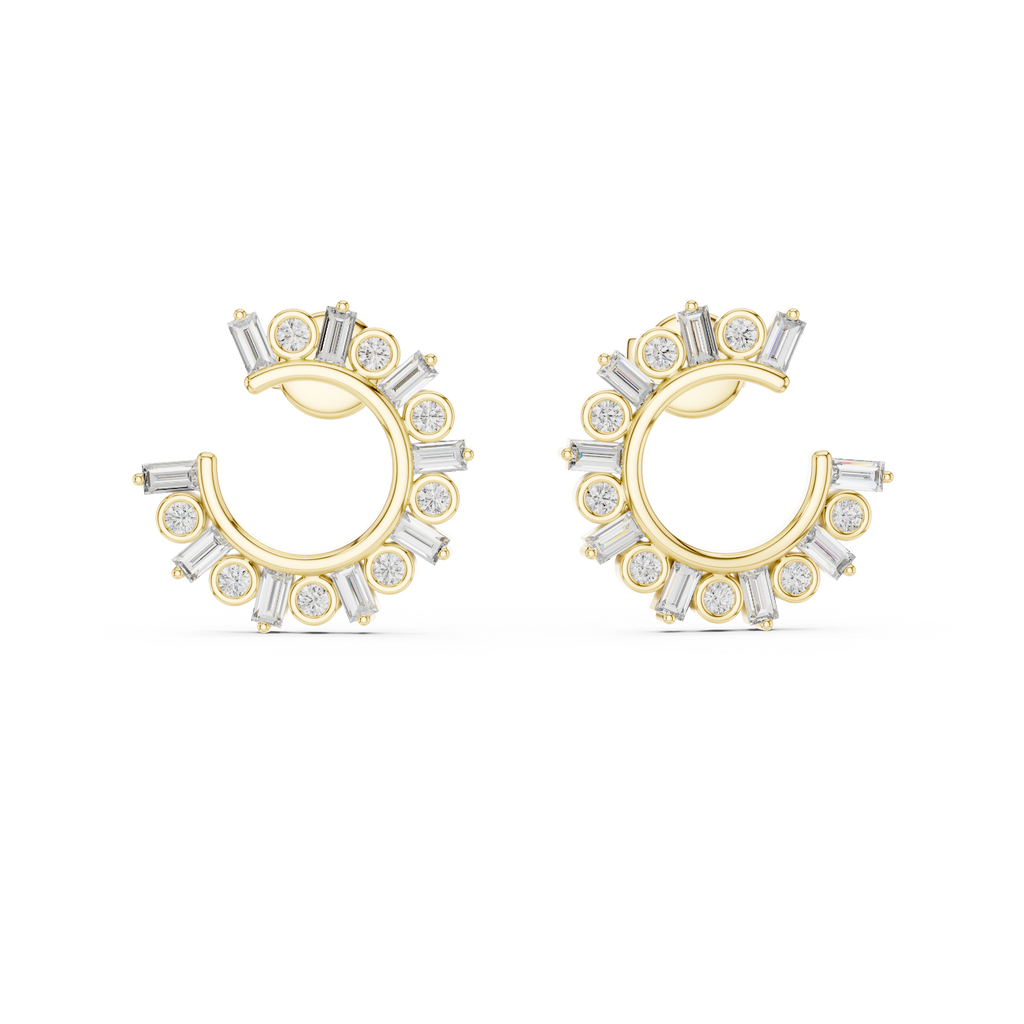 Stylische Diamant-Creolen – Brillante Diamant-Ohrringe