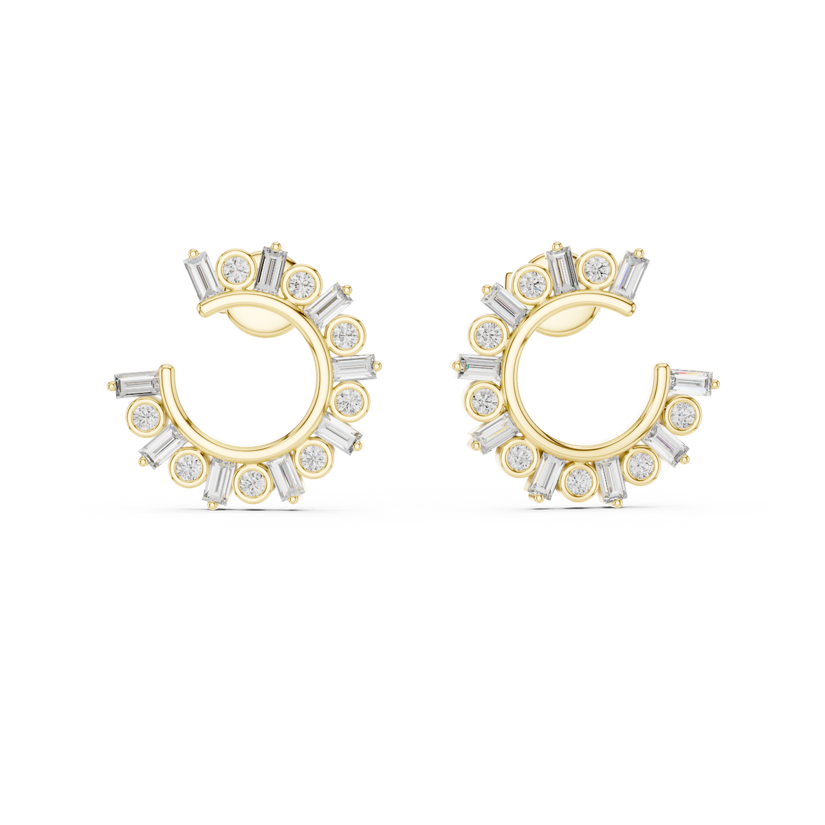 Stylische Diamant-Creolen – Brillante Diamant-Ohrringe