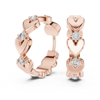 Amorette Heart Cascade Lab Grown Diamond Drop Earrings