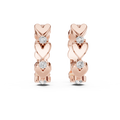 Amorette Heart Cascade Lab Grown Diamond Drop Earrings