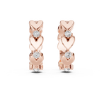 Amorette Heart Cascade Lab Grown Diamond Drop Earrings
