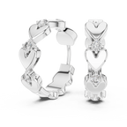 Amorette Heart Cascade Lab Grown Diamond Drop Earrings