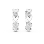 Amorette Heart Cascade Lab Grown Diamond Drop Earrings