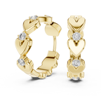 Amorette Heart Cascade Lab Grown Diamond Drop Earrings