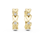 Amorette Heart Cascade Lab Grown Diamond Drop Earrings