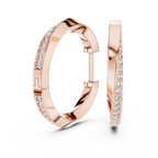 Bellara Slim Pavé Curve Lab Grown Diamond Hoop Earrings
