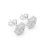 Octavia Round Lab Grown Diamond Double Halo Stud Earrings