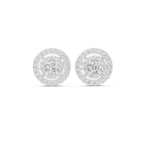 Octavia Round Lab Grown Diamond Double Halo Stud Earrings