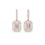 Elvaris Emerald-Cut Lab-Grown Diamond Drop Earrings