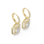 Elvaris Emerald-Cut Lab-Grown Diamond Drop Earrings