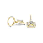 Elvaris Emerald-Cut Lab-Grown Diamond Drop Earrings