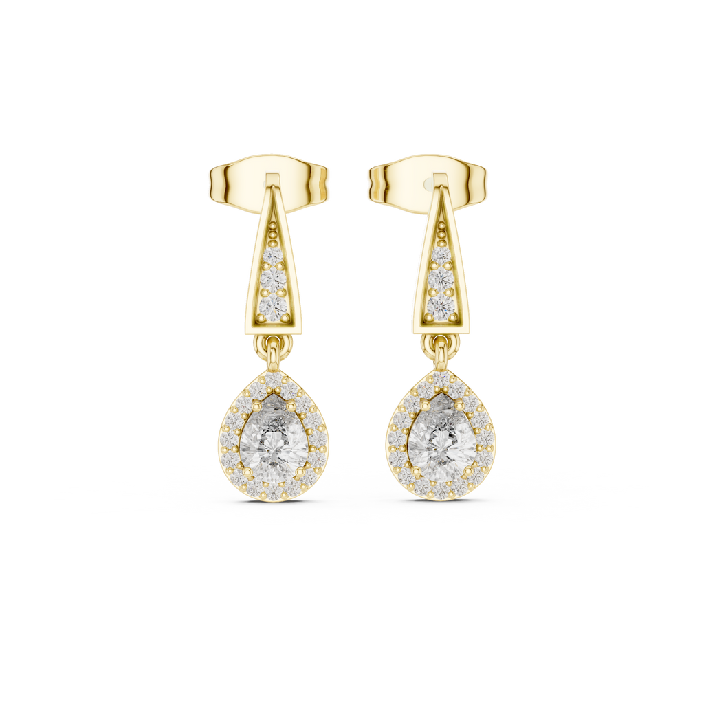 Aurevia Teardrop Lab-Grown Diamond Drop Earrings