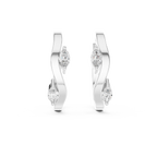 Virelia Sculpted Twist Lab Grown Diamond Drop Earrings