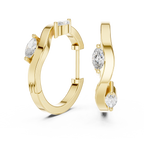 Virelia Sculpted Twist Lab Grown Diamond Drop Earrings