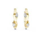 Virelia Sculpted Twist Lab Grown Diamond Drop Earrings