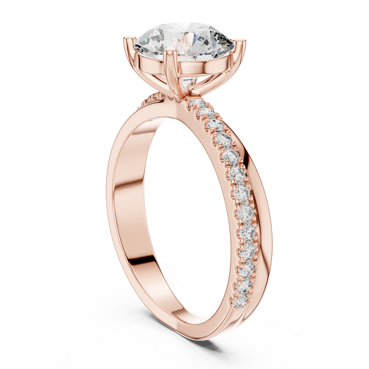 Calista Halo Solitaire Lab Grown Diamond Ring.