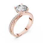 Calista Halo Solitaire Lab Grown Diamond Ring.
