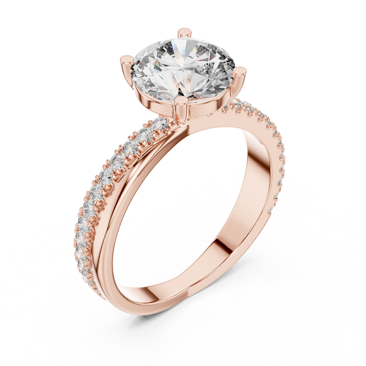 Calista Halo Solitaire Lab Grown Diamond Ring.