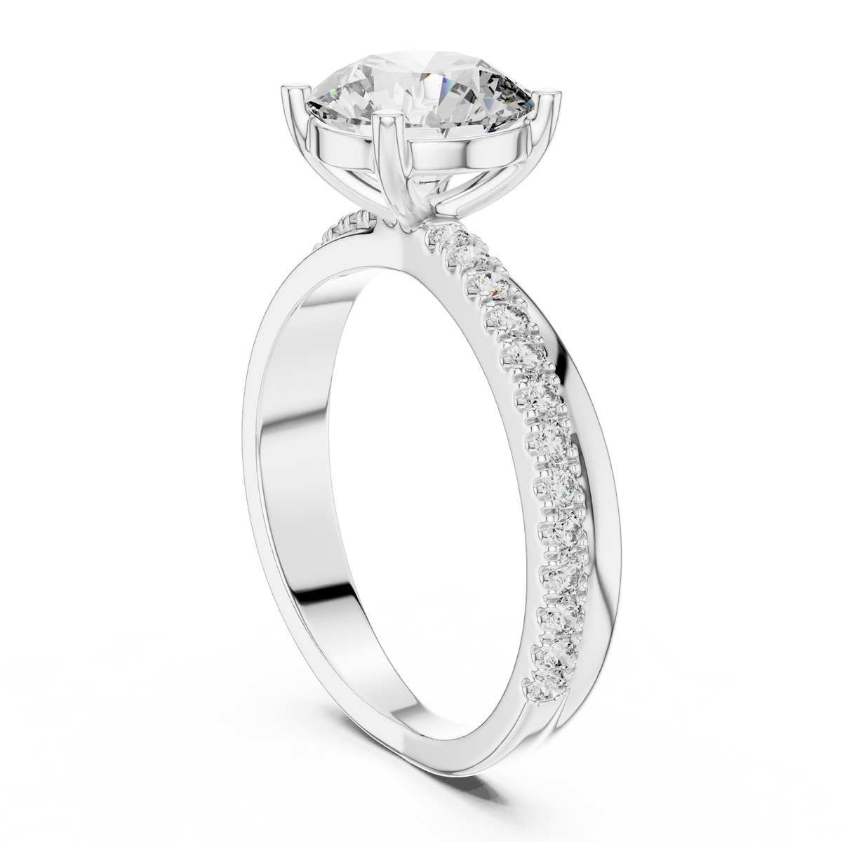 Calista Halo Solitaire Lab Grown Diamond Ring.