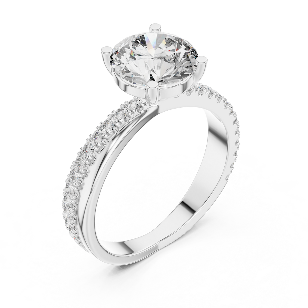 Calista Halo Solitaire Lab Grown Diamond Ring.