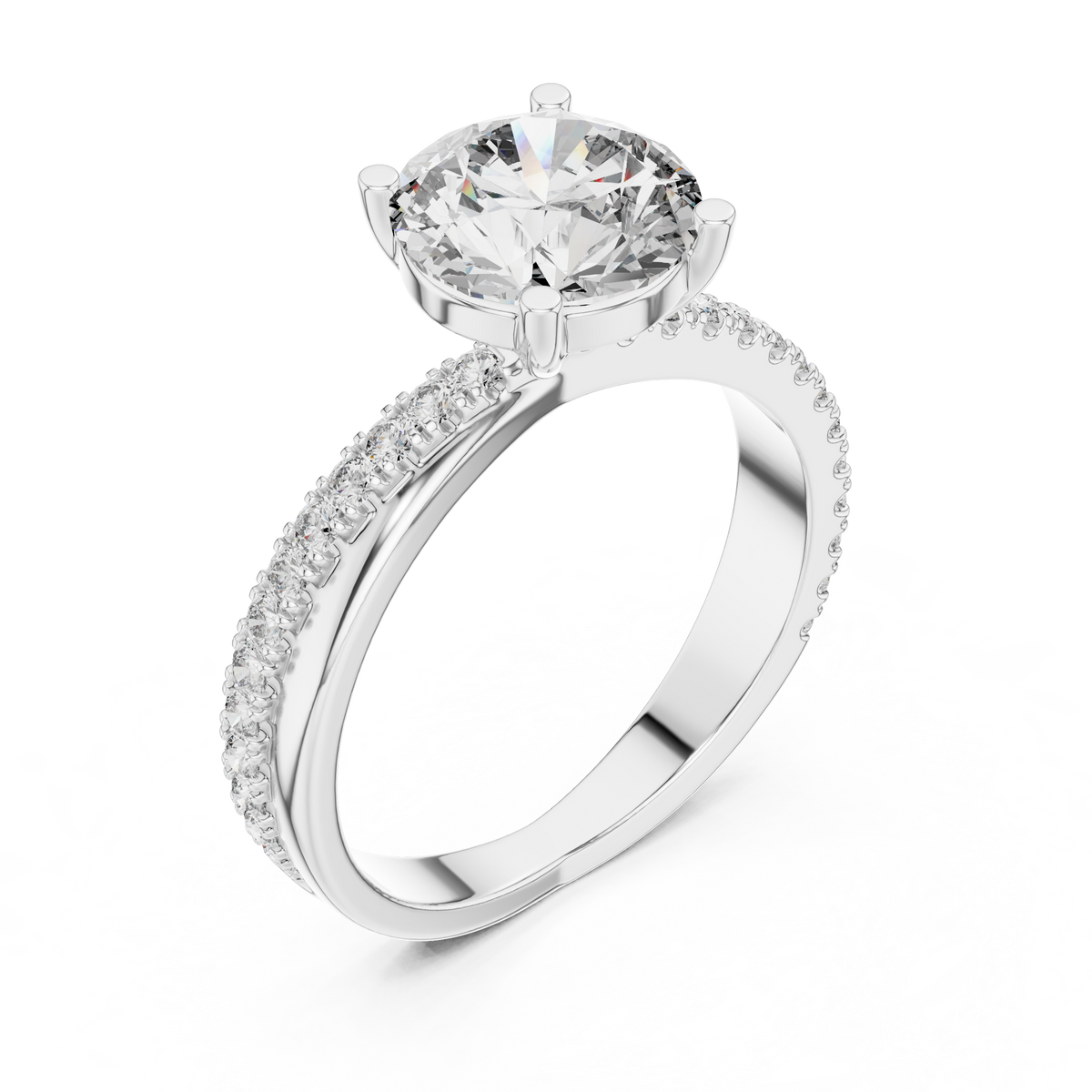 Calista Halo Solitaire Lab Grown Diamond Ring.