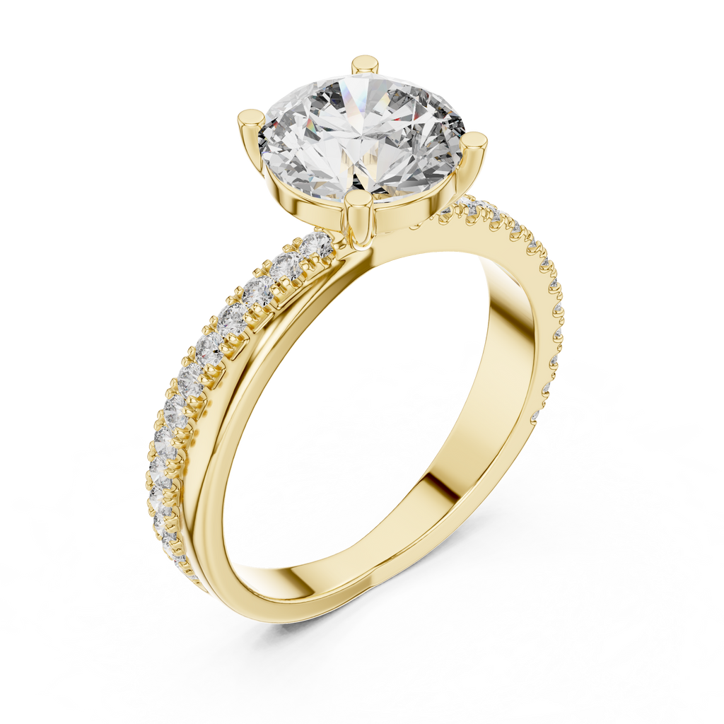 Calista Halo Solitaire Lab Grown Diamond Ring.