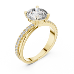 Calista Halo Solitaire Lab Grown Diamond Ring.