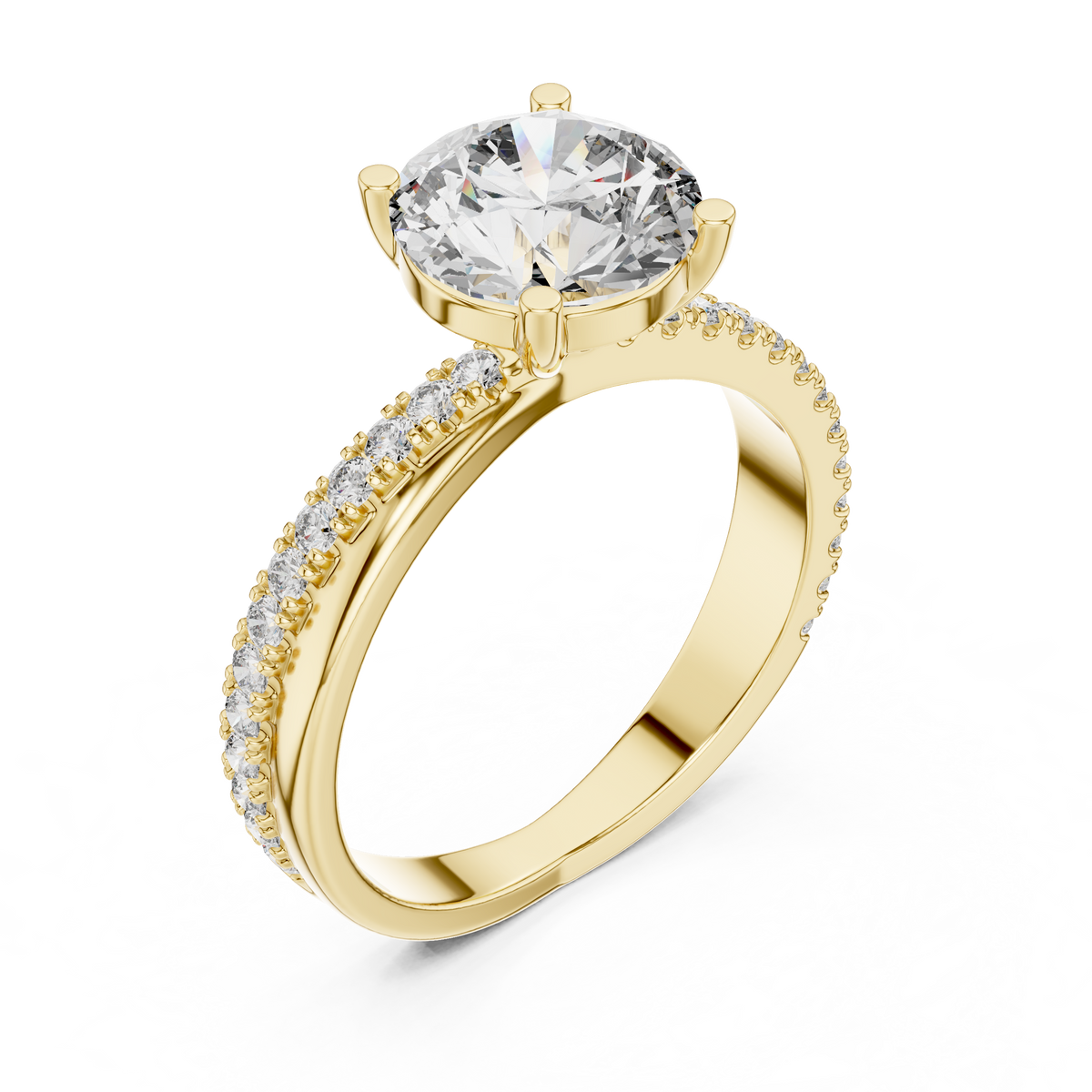 Calista Halo Solitaire Lab Grown Diamond Ring.