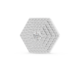 Elara Hexagon Pavé Lab Grown Diamond Pendant Necklace