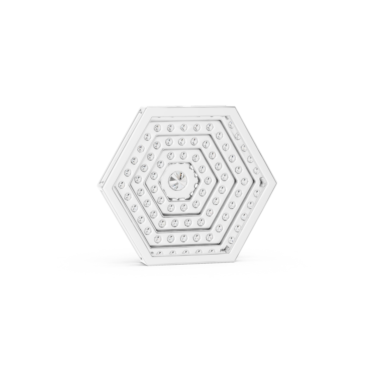 Elara Hexagon Pavé Lab Grown Diamond Pendant Necklace