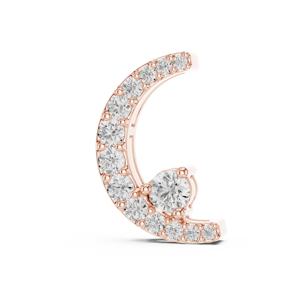 Celestine Crescent Pavé Lab Grown Diamond Pendant