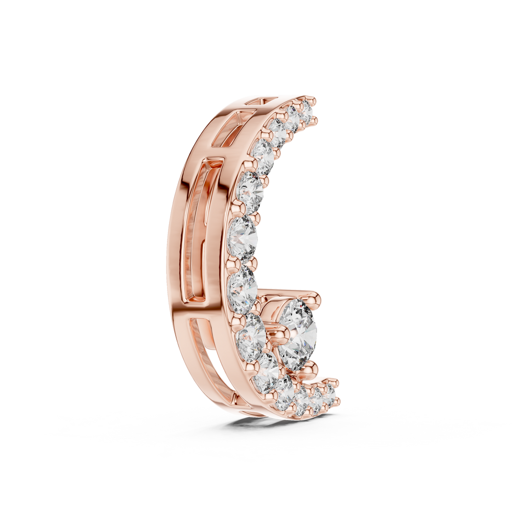 Celestine Crescent Pavé Lab Grown Diamond Pendant