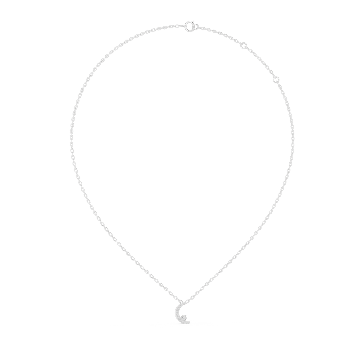 Celestine Crescent Pavé Lab Grown Diamond Pendant