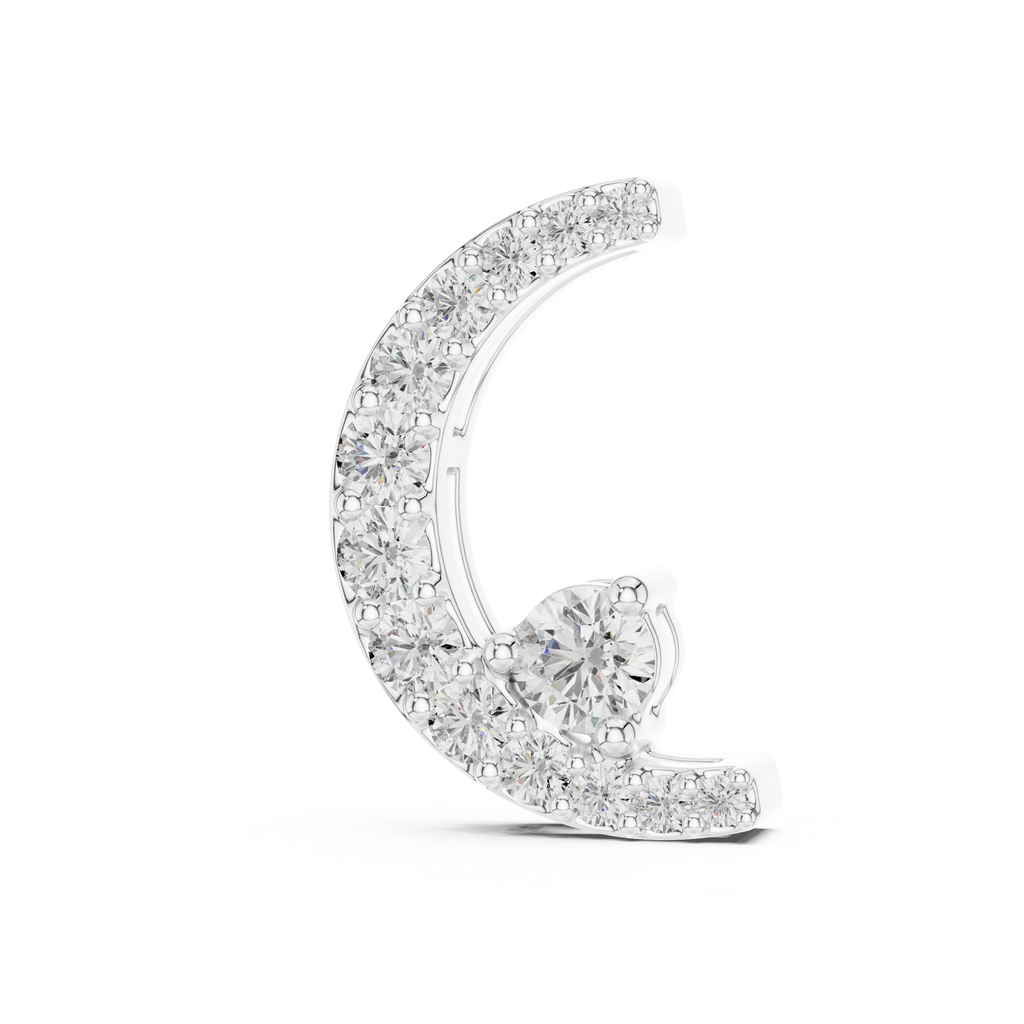 Celestine Crescent Pavé Lab Grown Diamond Pendant